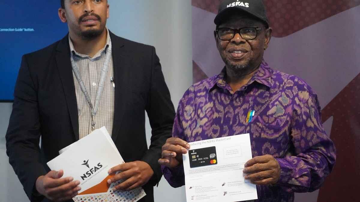 Higher Education Minister at the launch of the NSFAS bank account