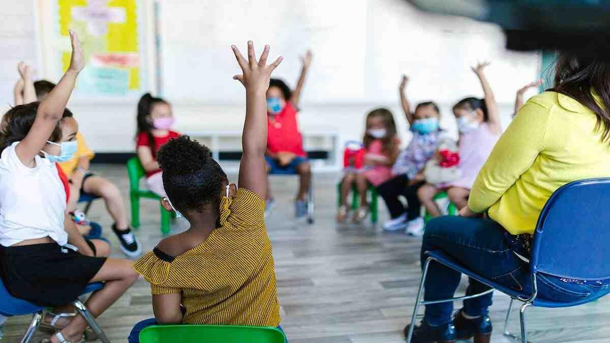 Classroom with learners and teacher