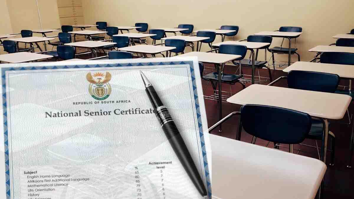 learners receiving matric results 