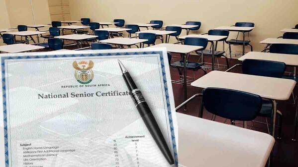 learners receiving matric results 