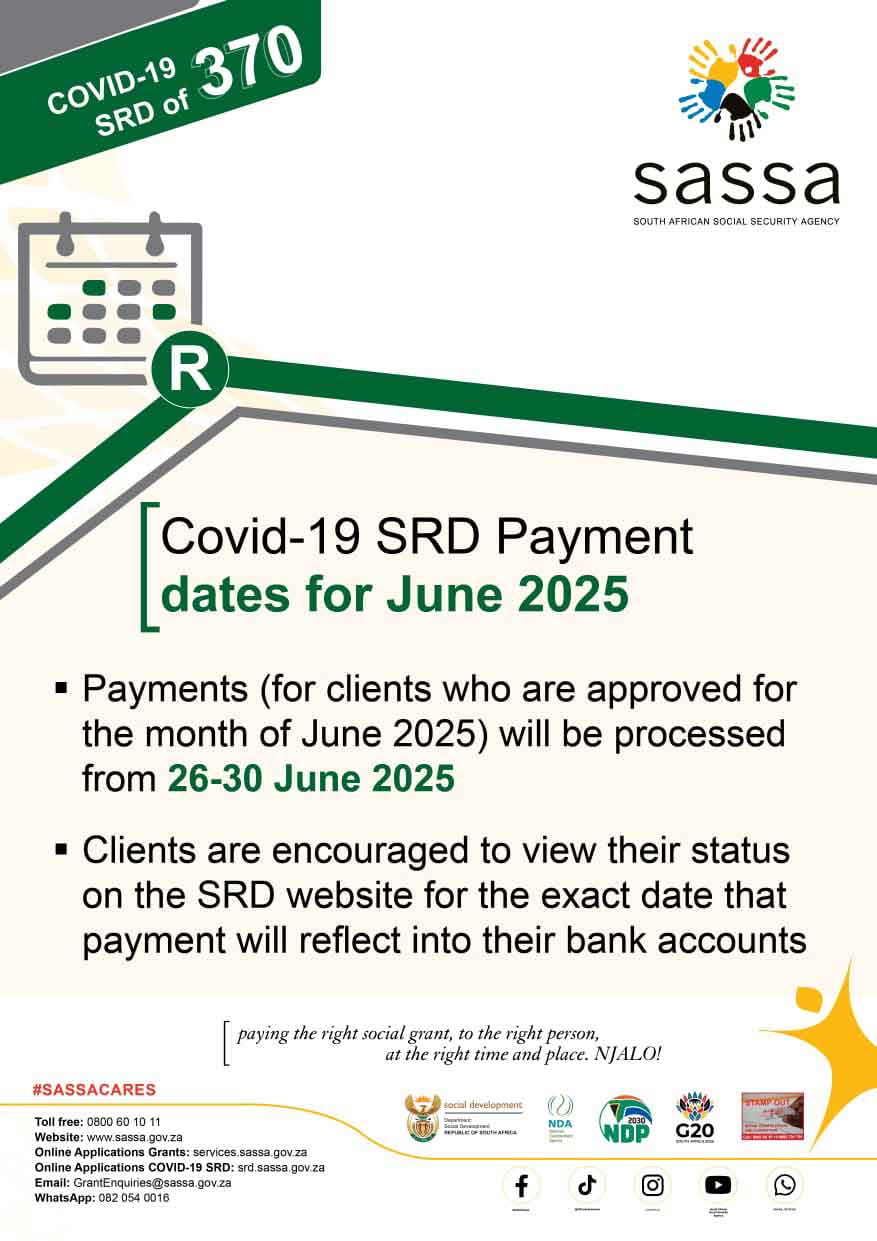 SRD Grants payment dates