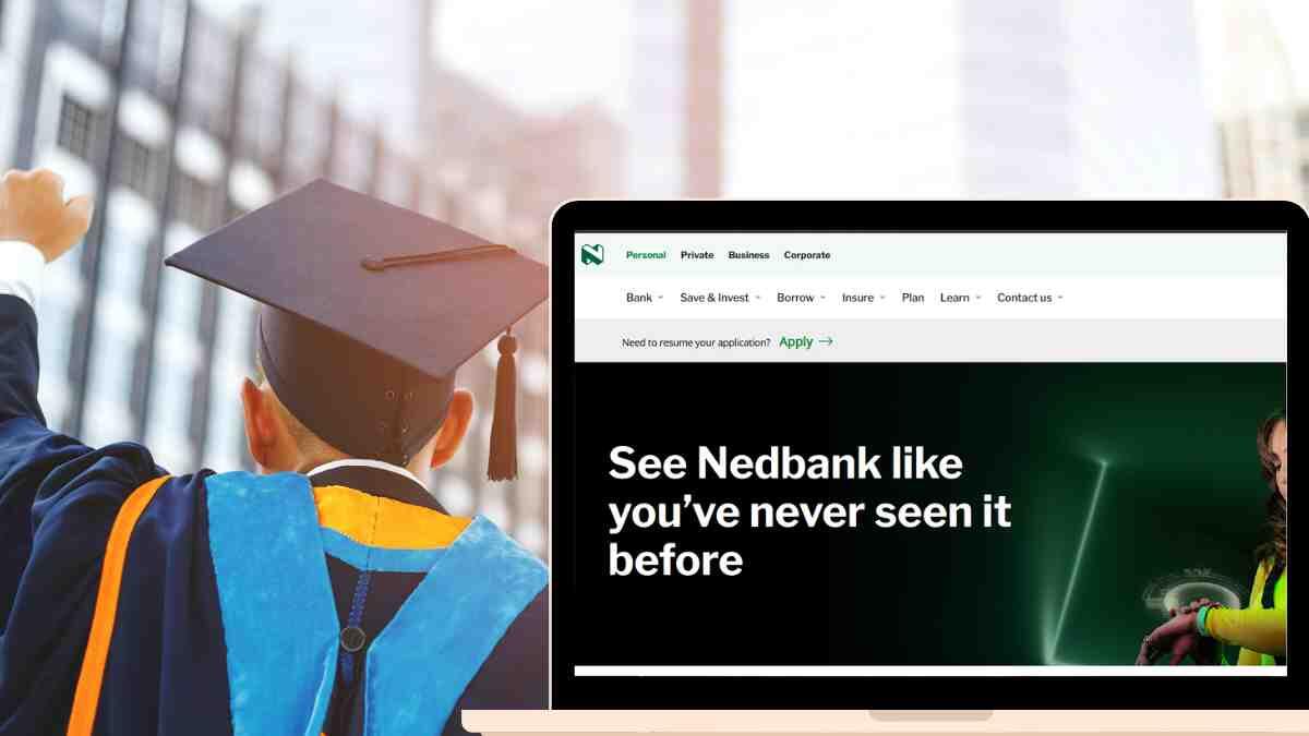 Student after receiving Nedbank student loan 