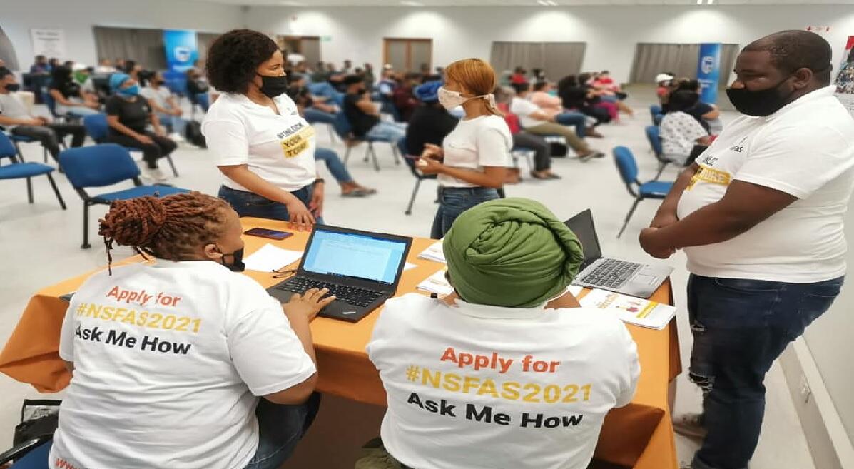 NSFAS employees at application centre