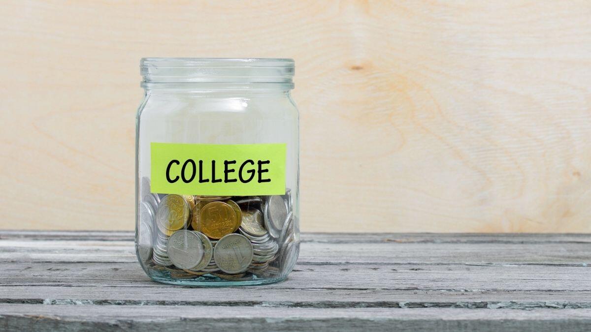 college funds collected in a jar