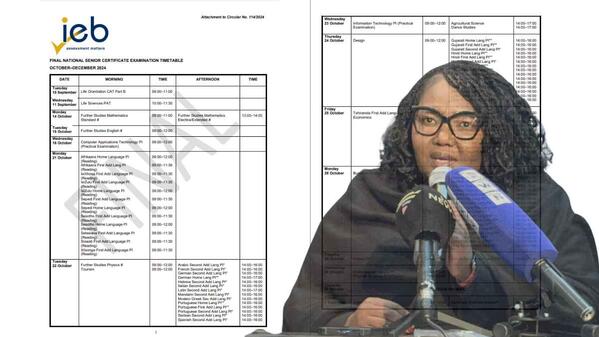 IEB Matric Timetable